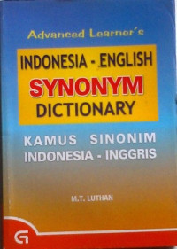 Image of Advanced Learner's INDONESIA - ENGLISH SYNONYM DICTIONARY