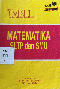 Image of Tabel Matematika SLTP dan SMU